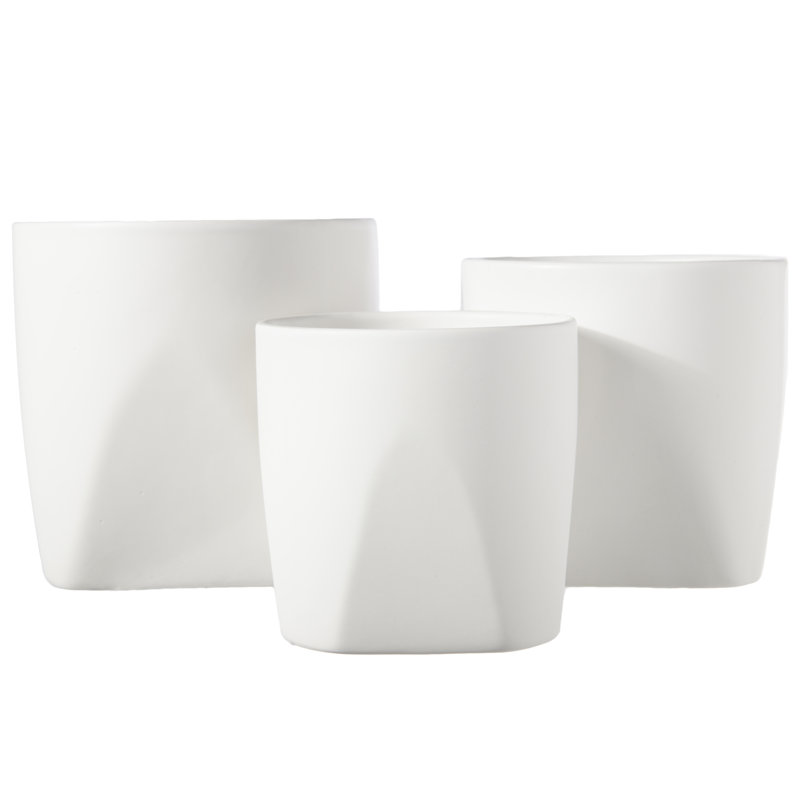 Ceramic Pot Planter, White