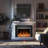 Cassella Black Electric Fireplace with 5120 BTU-1970180057