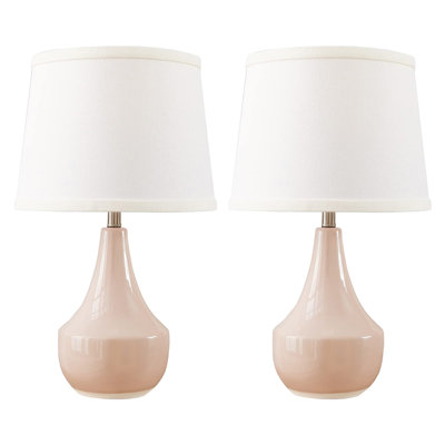 Ceramic Table Lamp for Living Room Set of 2