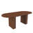 62.9-Inch 6-Person Oval Dining Table, Large Round Base Table With Wooden Legs, Suitable For Living Room / Dining Room-401248325
