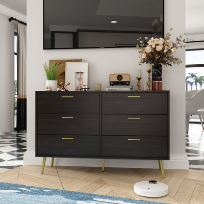 Ololade 6 Drawer Accent Chest with Metal Legs by Mercer41
