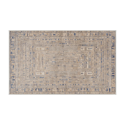 Machine Washable Beige Area Rug