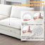 Canapé modulaire surdimensionné à 3 places avec repose-pieds et repose-pieds Kaoruko pour salon-103232943