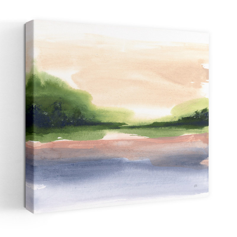 Pond View Iv Contemporary Abstract Art, 18" H x 18" W