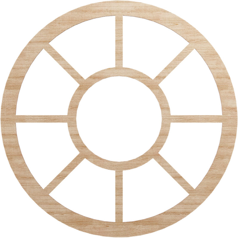 Médaillon de plafond Grace, H 38 po x l 38 po x P 0,38 po, Aulne