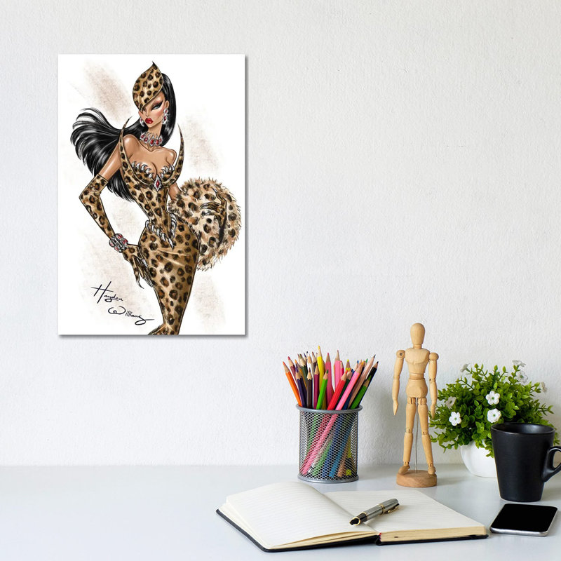 «Here Kitty», reproduction d'art sur toile tendue, 12" H x 8" W, Toile tendue, Ne s’applique pas