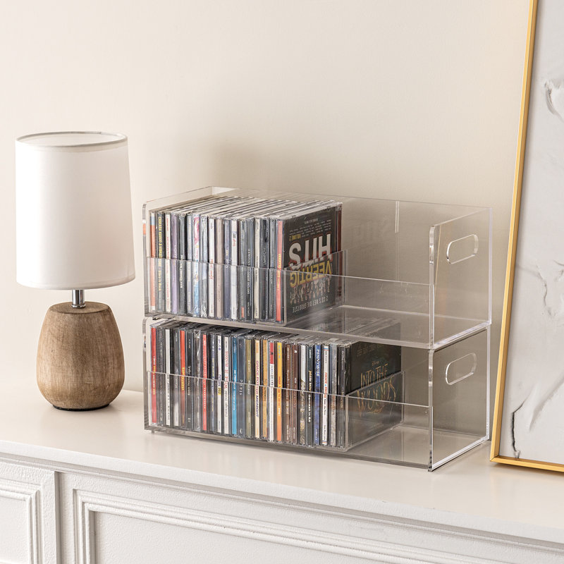 Acrylic Stackable Multimedia Tabletop Storage