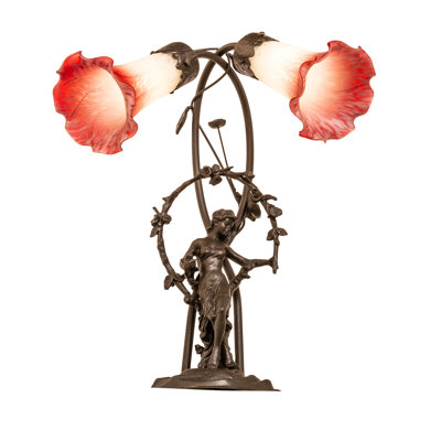 Trellis Girl Lily Table Lamp