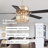 52" Indoor Crystal Ceiling Fan Fandelier With Lights And Remote Control-322905619