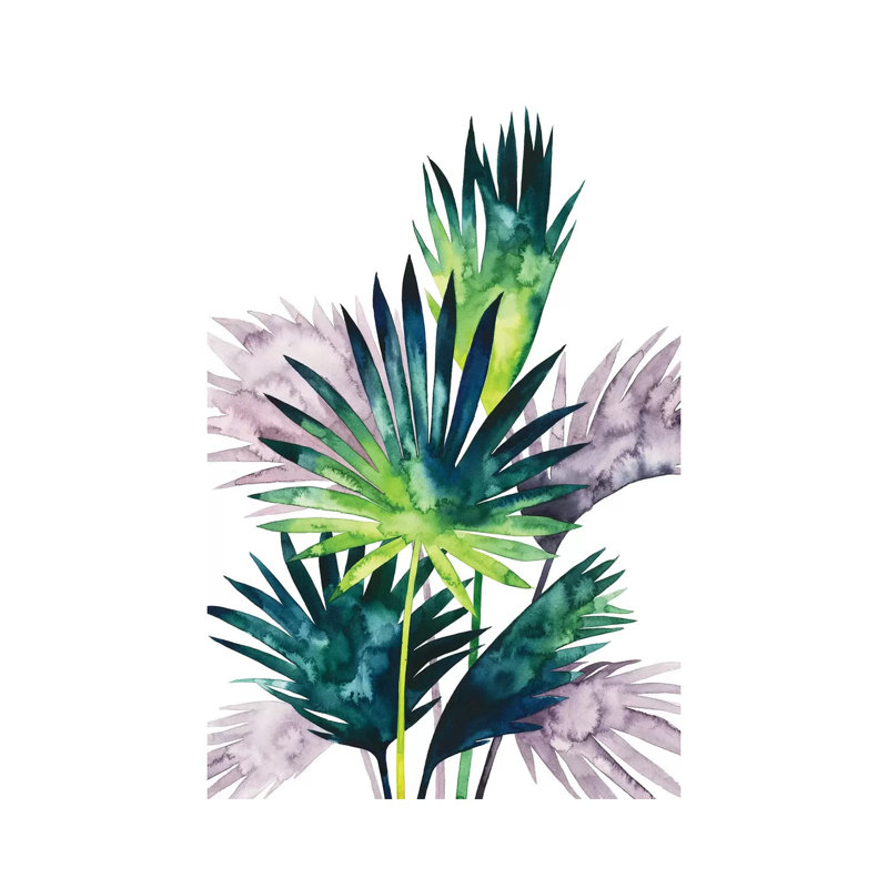 Twilight Palms III by Grace Popp - Wrapped Canvas Painting, 20.32 cm H x 30.48 cm W