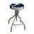 Extendable Round Bar Stool – TANGO (Black & White Cowhide)
