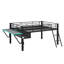 Lit mezzanine avec bureau Gaming, DEL