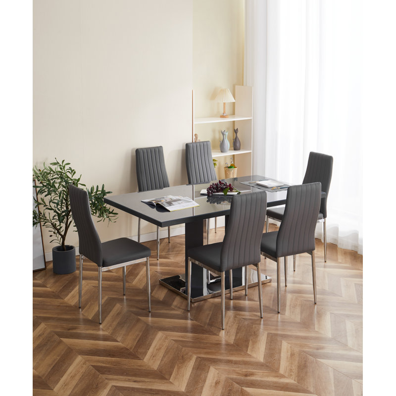 Alexias Dining Set, Grey