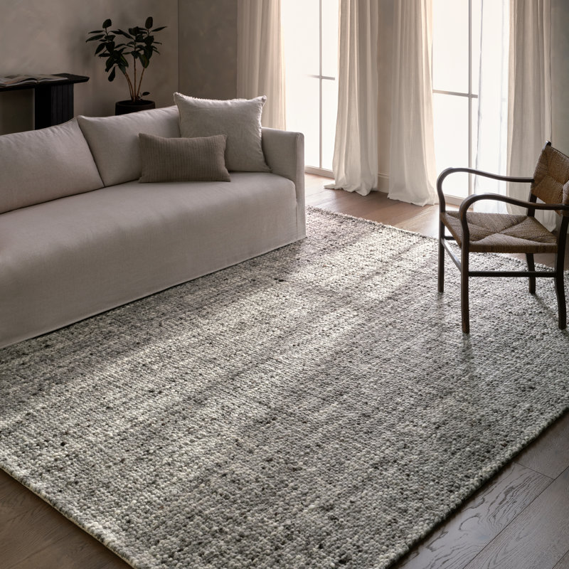 Tapis gris tissé à la main Jaipur Living Season (6 pi x 9 pi), Rectangle 6 pi x 9 pi
