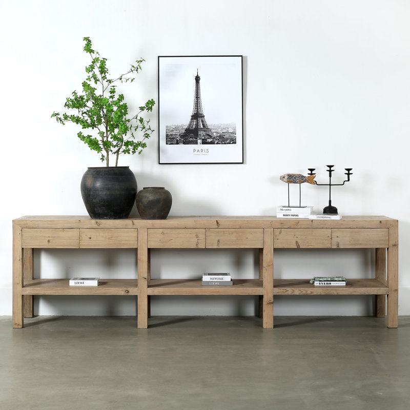 120'' W Solid Wood Console Table