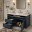 Meuble-lavabo mural 36 po, armoire de rangement flottante avec 2 tiroirs, 1 tiroir basculant, lavabo simple en céramique 3 trous, armoire moderne-2055328744