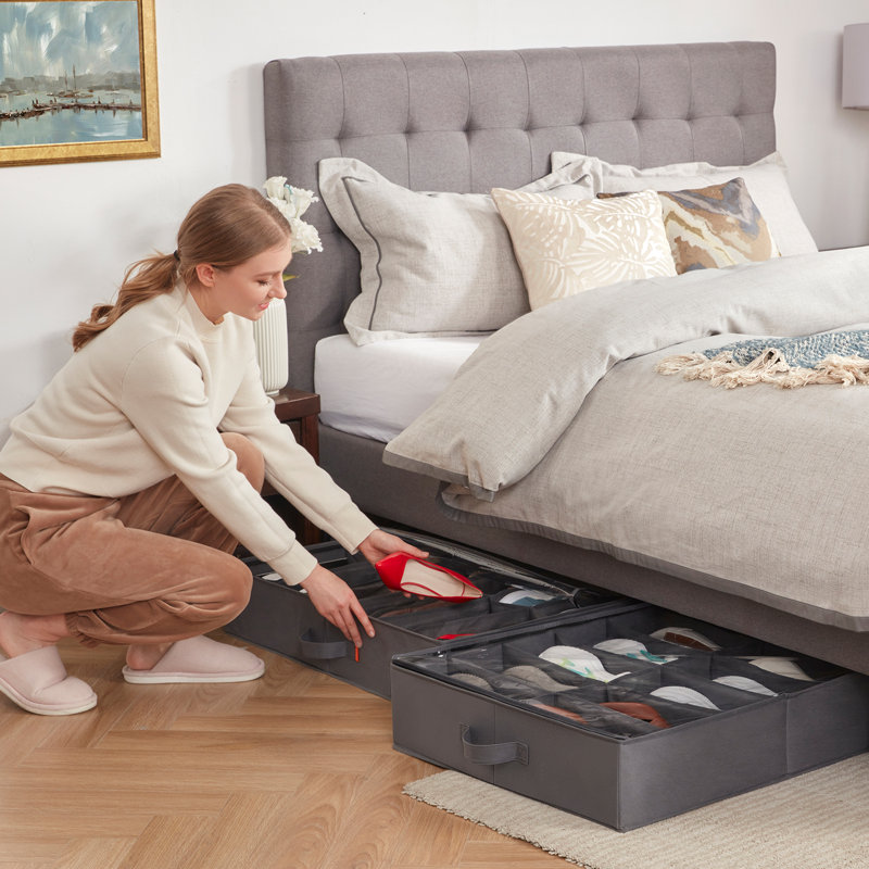 Fabric Underbed Shoe Storage Set, 2