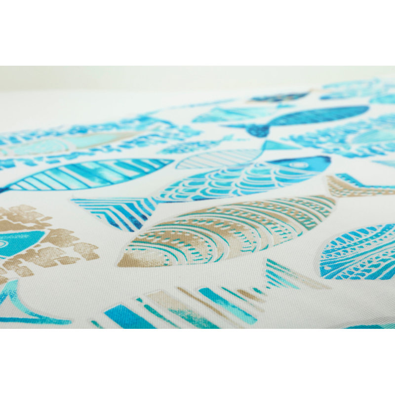 Hooked Seaside Blue Rectangular Outdoor Throw Pillow Set