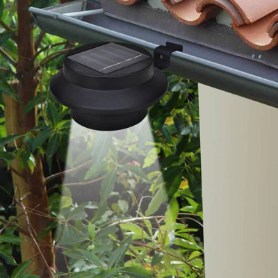 Solar Gutter Light LED Patio Fence Deck Landscape Driveway Path Light