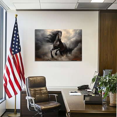 Art mural cheval GUTTATE, décoration murale photos cheval, peinture murale cheval pour le salon, art mural toile cheval, affiches de cheval pour bureau mural encadrées prêtes à être accrochées 12 po x 18 po
