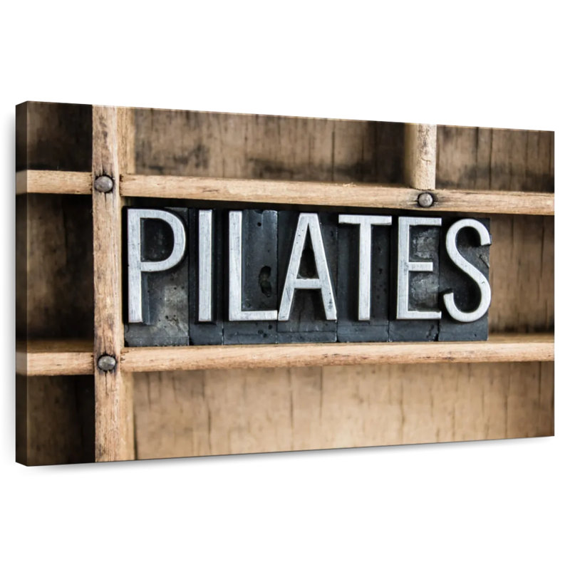 Pilates, typographie en métal