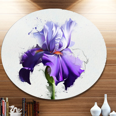 Magnifique croquis aquarelle bleu iris - reproduction