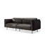 Canapé modulaire noir en cuir véritable-118001819-118001824-118001826