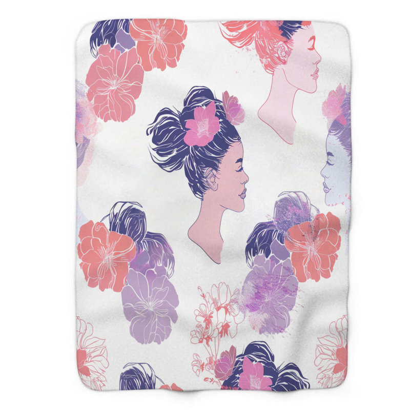 Doux rosé - couverture Sherpa de qualité supérieure 1 pièce, L 50 po x L 60 po