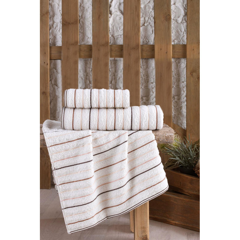 Ensemble de serviettes 100% coton 2 pièces Beppino, Blanc