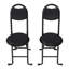 Tabouret pliant 2 pièces avec dossier, tabouret pliant rembourré et rembourré, chaises pliantes portatives pour la cuisine intérieure et extérieure