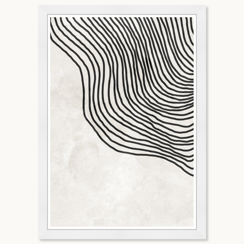Flowing Tide, White Framed