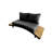 Deko Living 6 Place Seating Outdoor Aluminum and Teak Contour Sofa Set-111865815