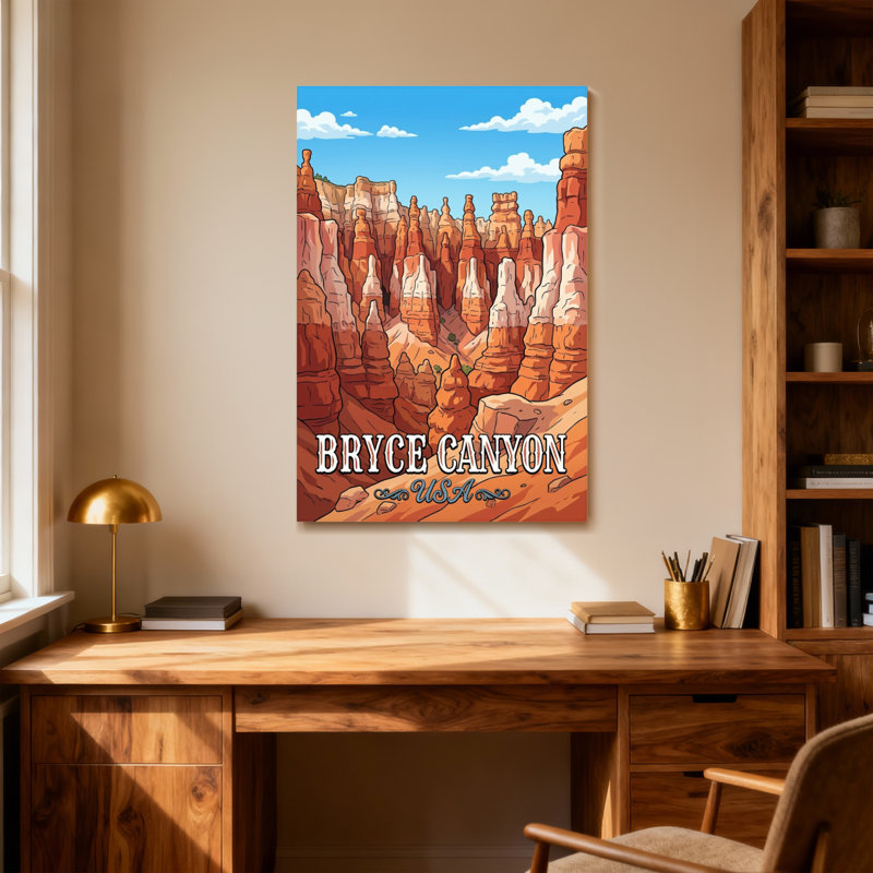 Paysage et paysage urbain, Bryce Canyon, États-Unis, reproduction d'art, H 36 po x l 24 po