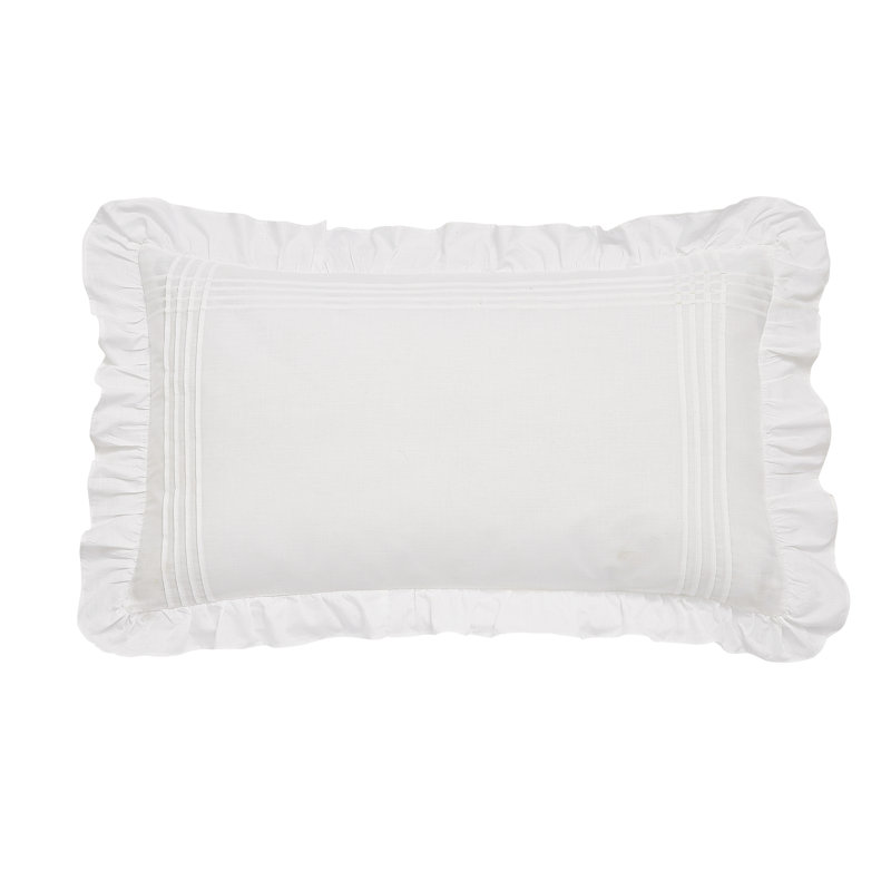 Evie Pintucks Cotton Duvet Cover Set, Single Duvet Cover Set + 1 Pillowcase