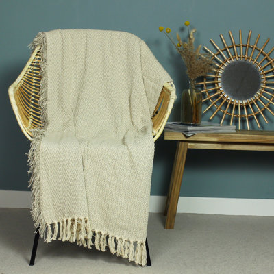 Jasper Cotton Chevron / Zig Zag Blanket/Throw