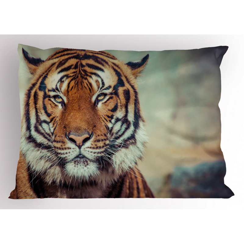 Tiger Polyester Sham Set, Twin