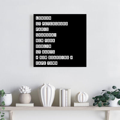 Table de grandes villes, reproduction sur toile