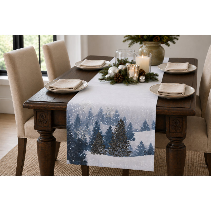 Mowgli Winter Wonderland Christmas Table Runner, 36" L x 16" W