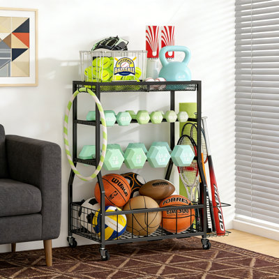 Home Gym Storage Rack, Dumbbell Rack With Yoga Mat Storage, Weight Rack Stand