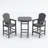 3-Piece HDPE Bar-Height Patio Bistro Set, 42.1" Square High Top Pub Table + 2 Bar Chairs, All-Weather Outdoor Dining Set-488914084