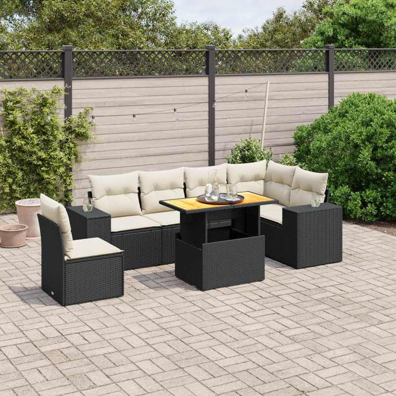 Grand canapé modulaire en rotin PE Vidaxl
