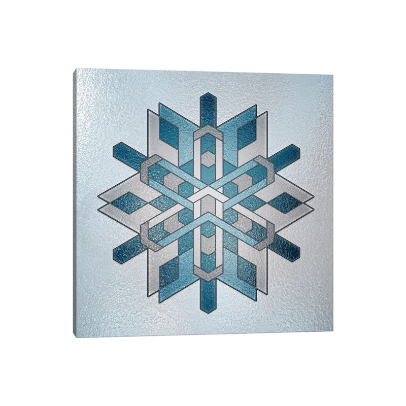 Structural Snowflake by 5by5collective - Wrapped Canvas Print, 30.48 cm H x 30.48 cm W