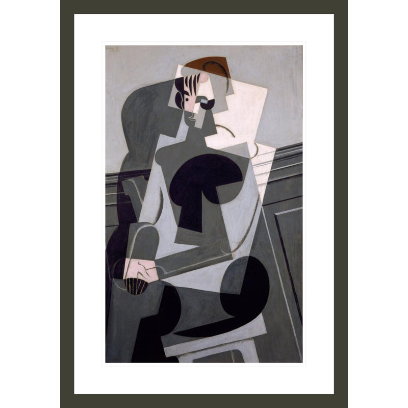 «Portrait de madame Josette Gris» par Juan Gris - Impression sur toile, H 29,5 po x l 20,78 po