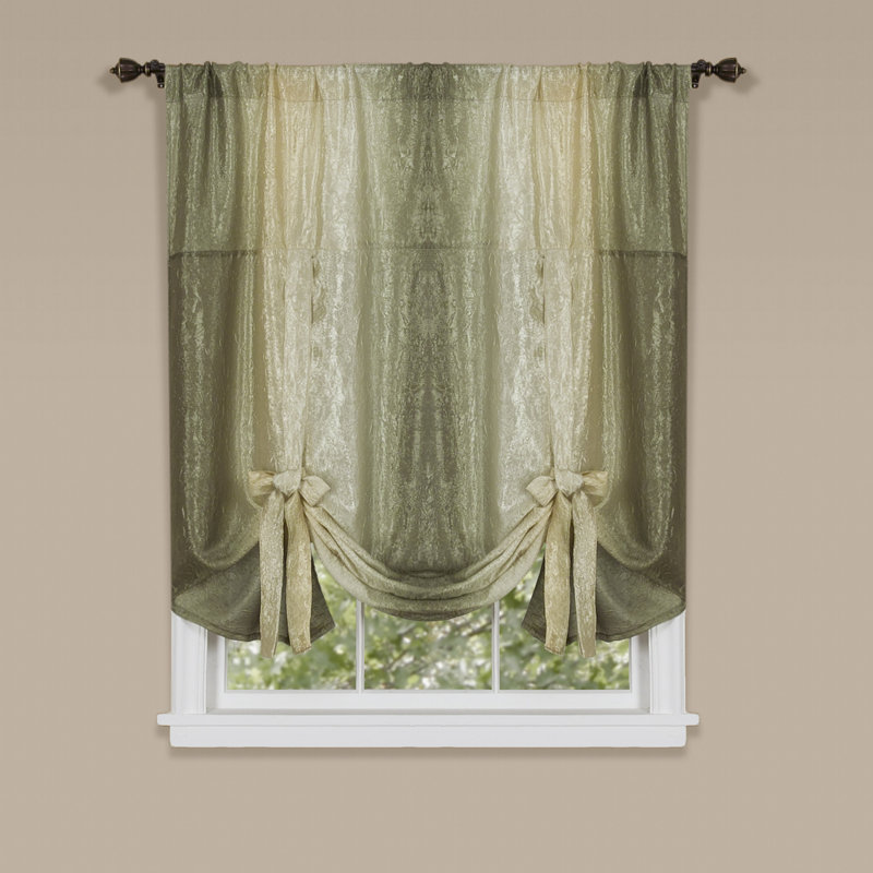 Clarisse Tie-Up Window Valance, Sage
