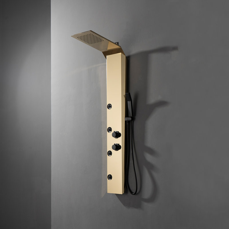 54,33 Panneau de douche avec, Or noir