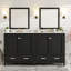 Ensemble de meuble-lavabo double 60 po - Lavabos séparés en céramique, tablette de rangement et tiroirs divisés (miroir exclu) - Solution de salle de bain moderne et spacieuse-1405854962