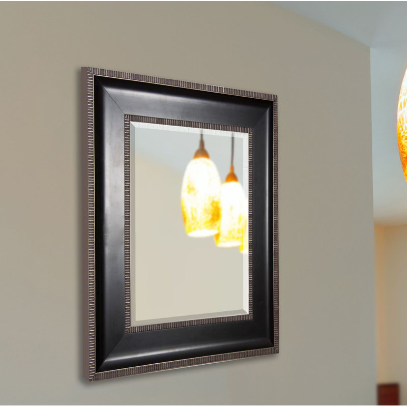 Rocklake Solid Wood Flat Wall Mirror, 38.25" H x 38.25" W