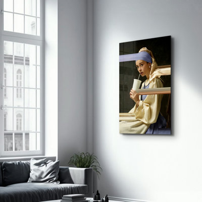 Peinture murale élégante en verre trempé 18,1 po x 28,3 po | 100% verre trempé, épaisseur: 0,16 pouce | Imprimé UV pour des couleurs éclatantes et une durabilité | Parfait pour la décoration intérieure et l'esthétique moderne