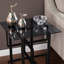 Table d'appoint à plateau en verre