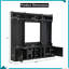 Modern Black Hall Tree Storage Bench 4-in-1 Entryway Organizer with Coat Rack Shoe Cubbies-2092587421